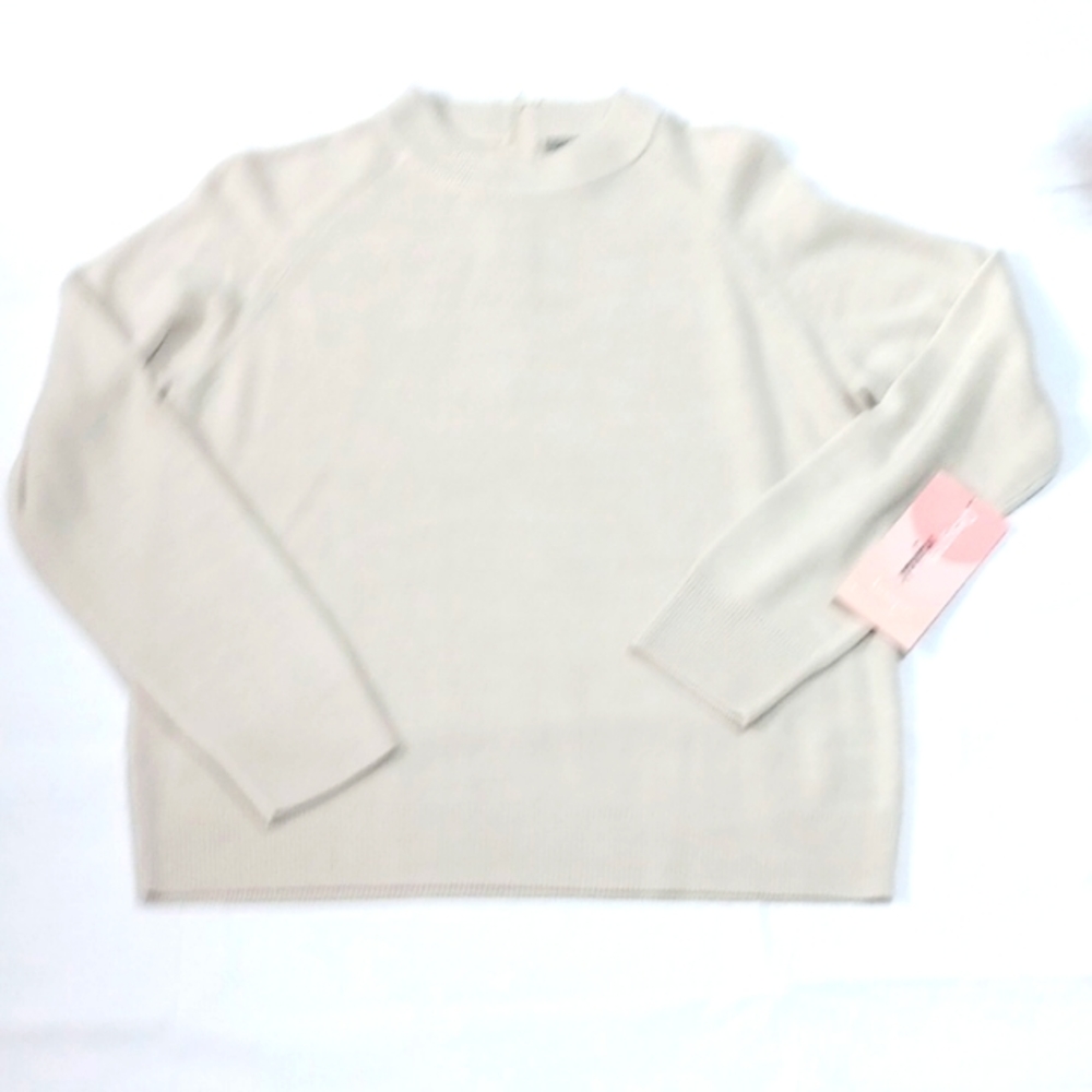 Cream Color Sweater by Designs Original SZ PL